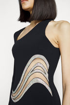 Evening See-through One Shoulder Dress aclosy