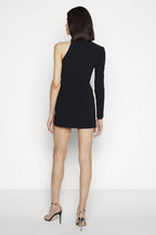 Evening See-through One Shoulder Dress aclosy