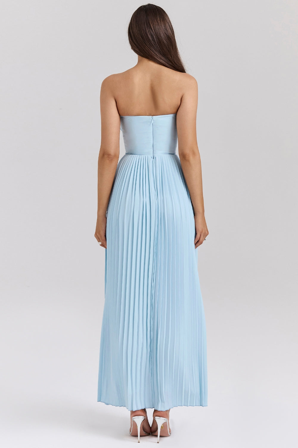 Alyia Elegant Ocean Blue Maxi Dress