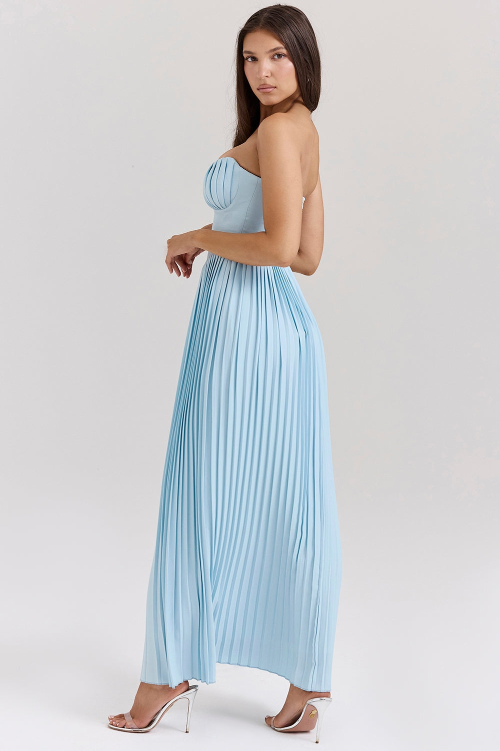 Alyia Elegant Ocean Blue Maxi Dress