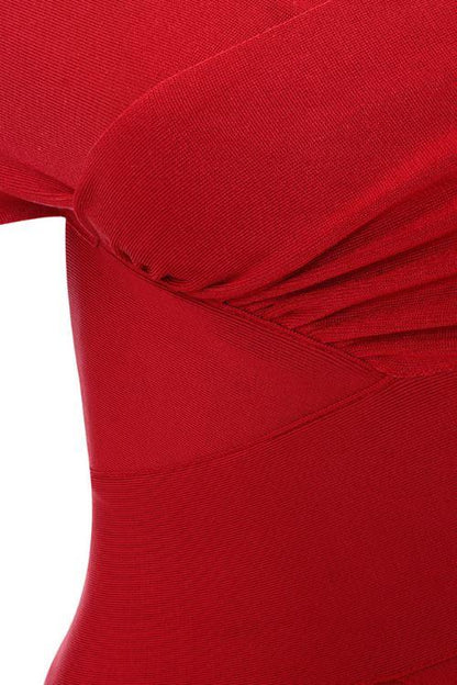 Meiga Off Shoulder Bandage Dress aclosy