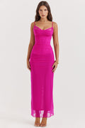 Mesh Stitching Lace Mid-length Dress Aclosy