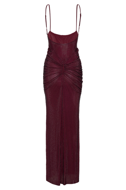 ROSETE LUXE SATIN DIAMANTE MAXI DRESS (Copy) Aclosy