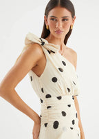 Elena One‑Shoulder Polka‑Dot Tiered Backless Dress (Copy) aclosy