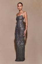 ROSETE LUXE SATIN DIAMANTE MAXI DRESS (Copy) Aclosy