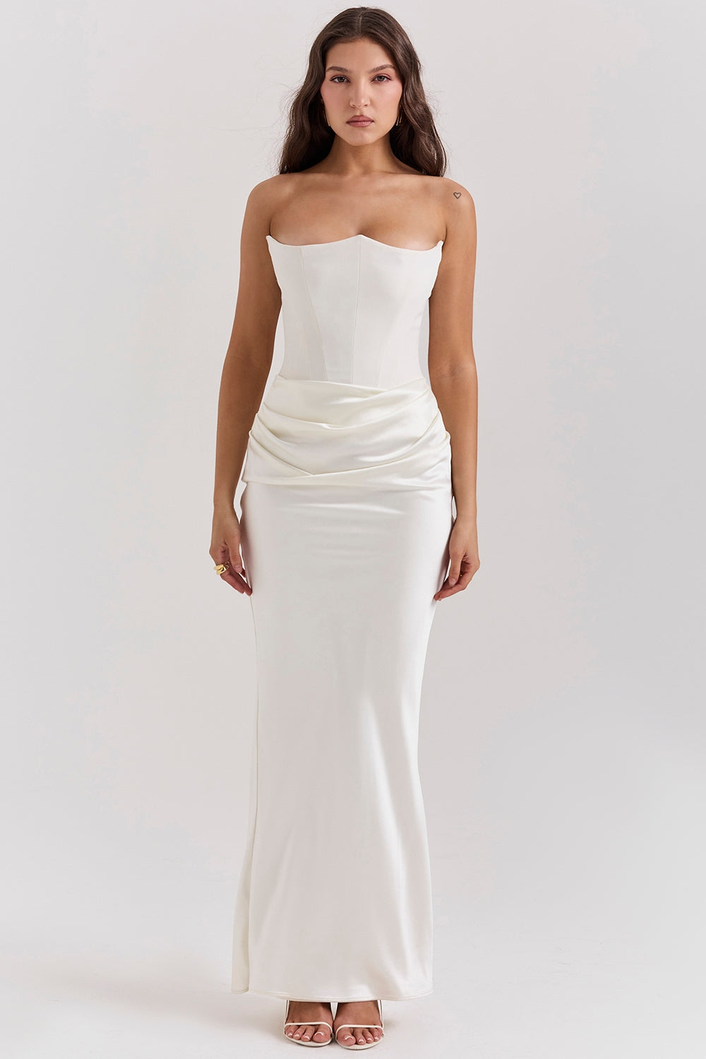 seraphina corset dress ASTR the Label | Seraphina Pleated Twist Corset Midi Dress in Butter Yellow