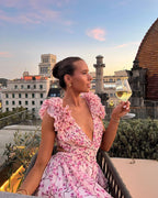 Marisol | Halterneck Floral Backless Maxi Dress
