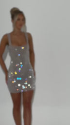 ALLURE SPARKLE BACKLESS MINI DRESS