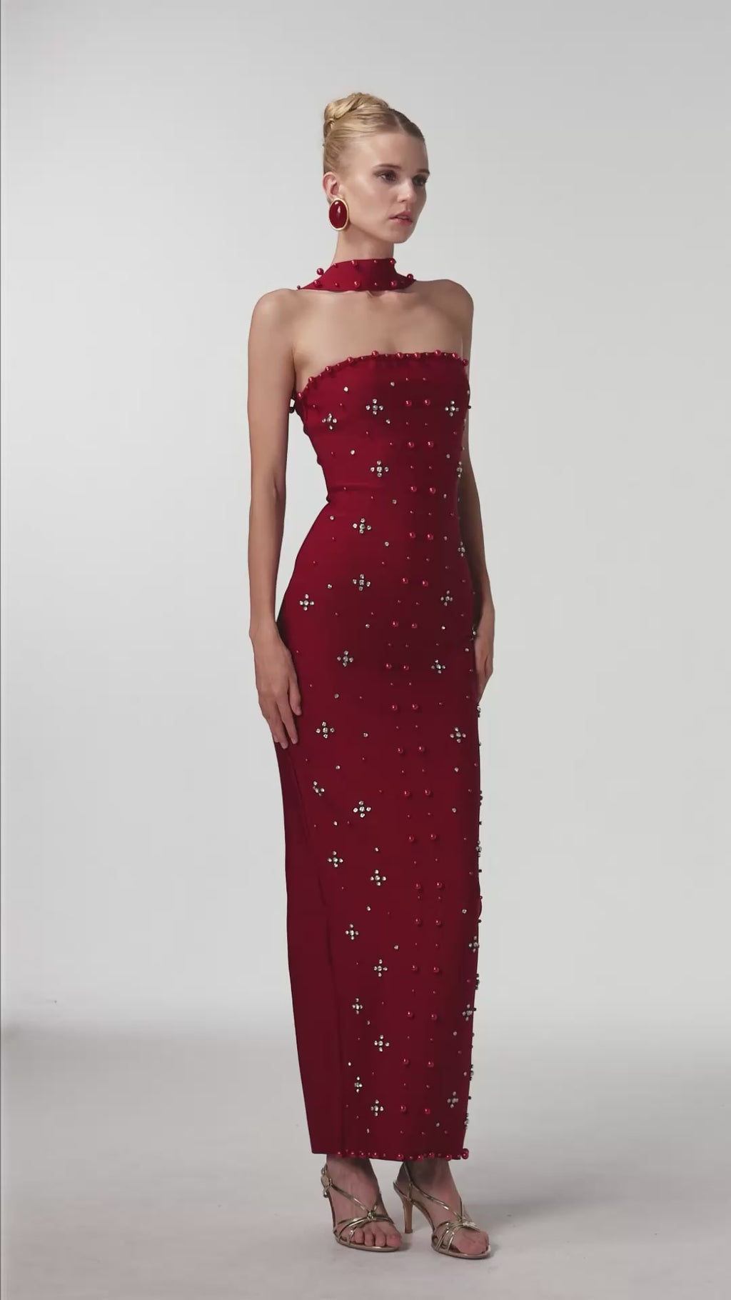 Alana elegant beaded maxi dress