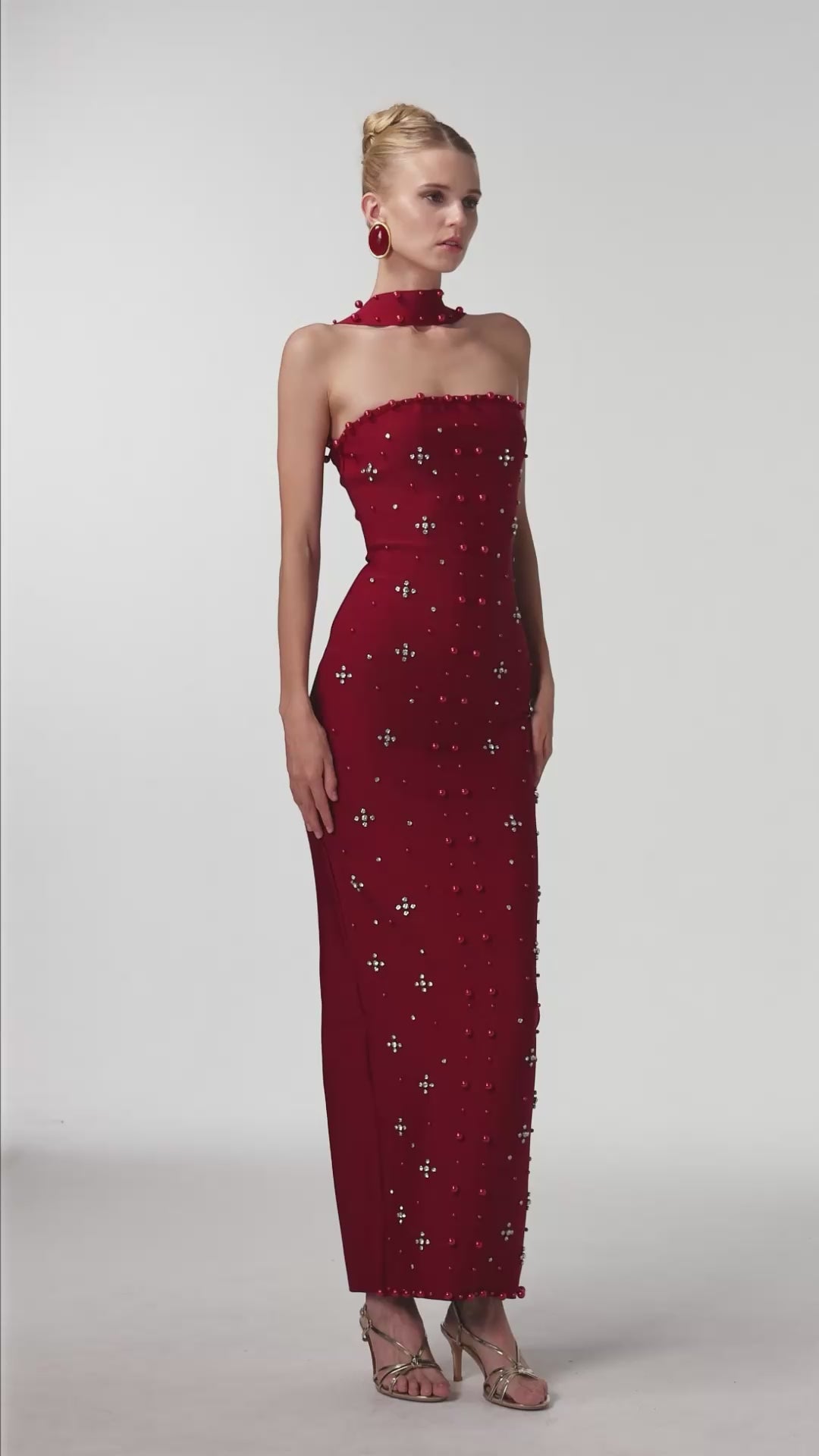 Alana elegant beaded maxi dress