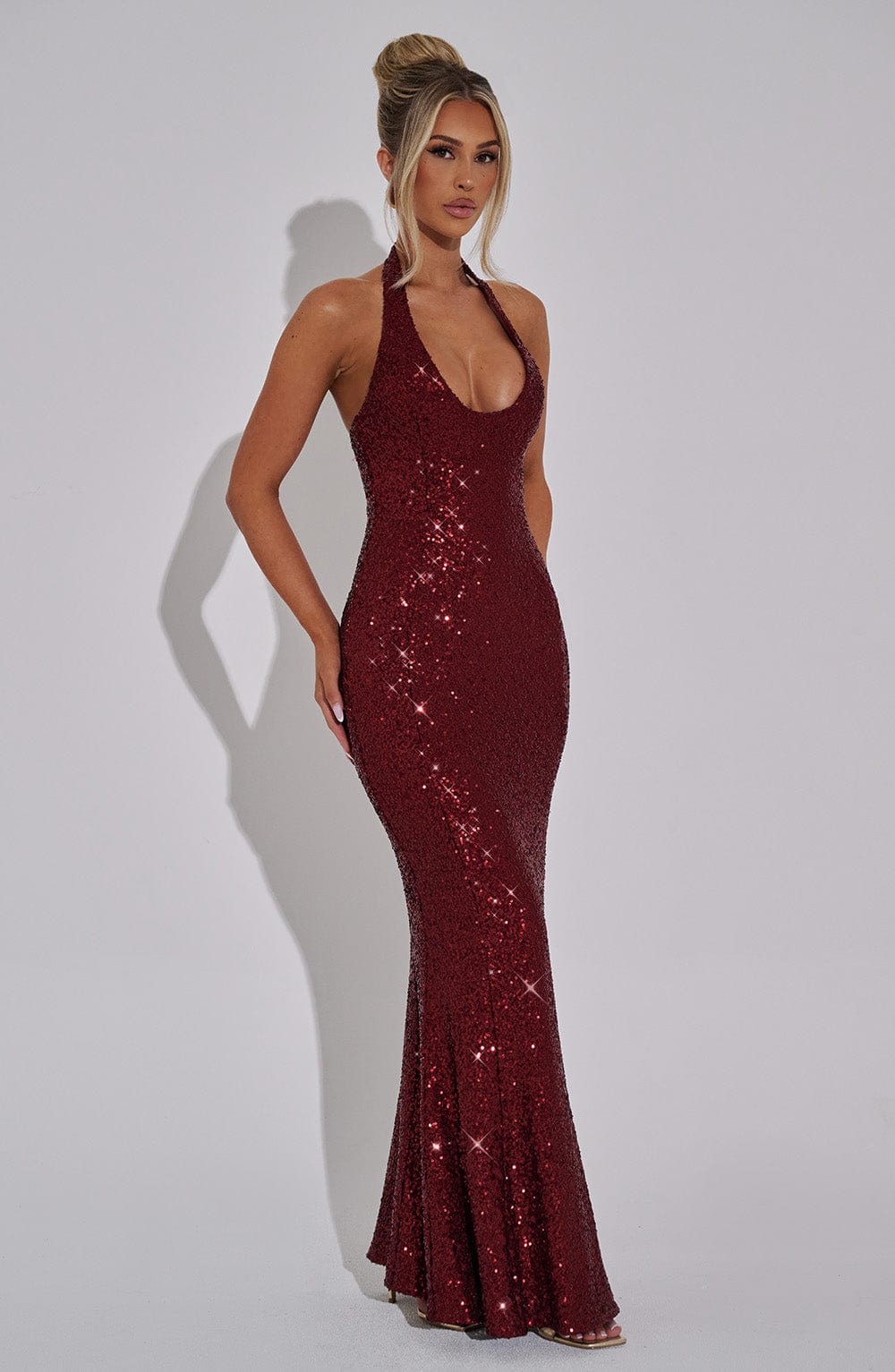 ALANA BACKLESS SEQUIN MAXI DRESS