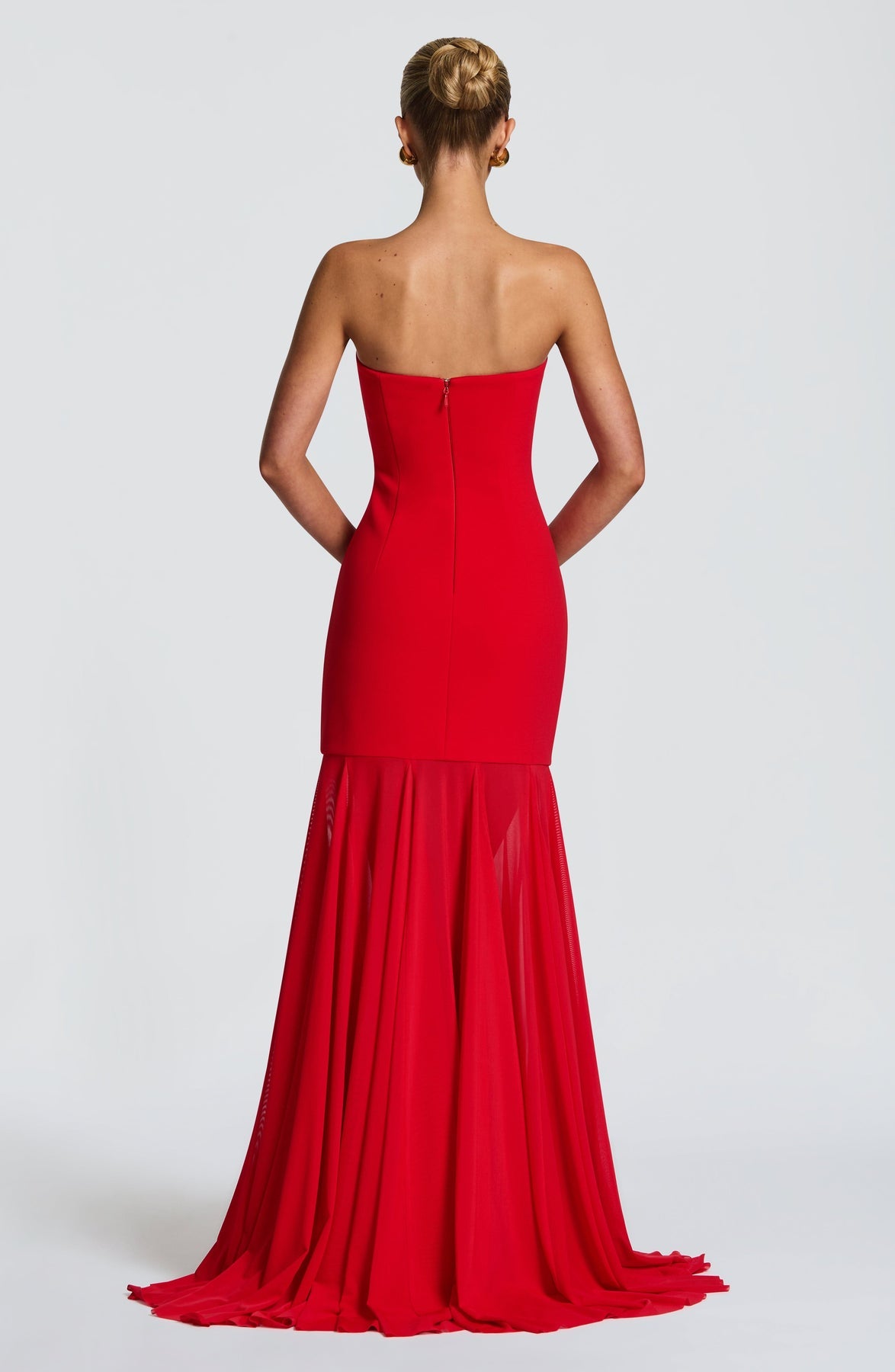 Elerna Strapless Hugging Mermaid Maxi Dress