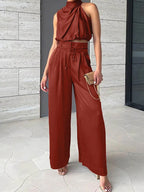 Sashi Suits Casual Sleeveless Midriff-baring sets
