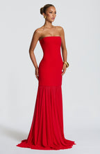 Elerna Strapless Hugging Mermaid Maxi Dress