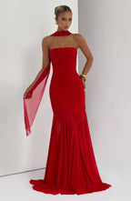 Elerna Strapless Hugging Mermaid Maxi Dress