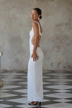 Sequin Sling Square Collar Backless Elite Dress-RESTOCK aclosy