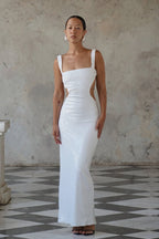 Sequin Sling Square Collar Backless Elite Dress-RESTOCK aclosy