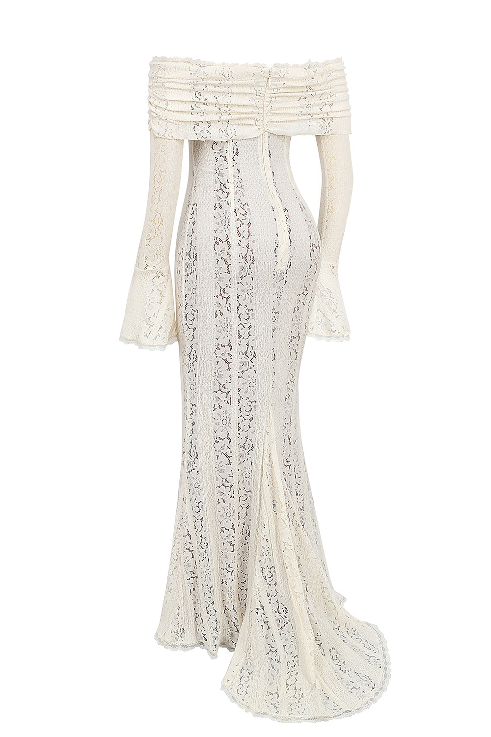 Allure Strapless Elegant White Maxi Dress-Fairy Dream (Copy) Aclosy