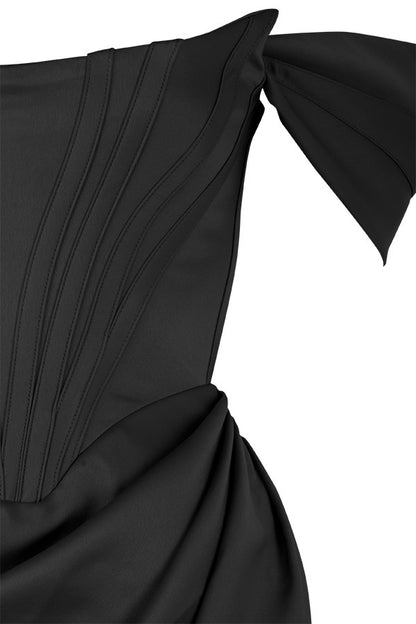 Copy of Copy of Summer Black Off Shoulder Dress Vestidos Sexy Women Short Sleeve Strapless Club Celebrity Runway Party Dresses aclosy
