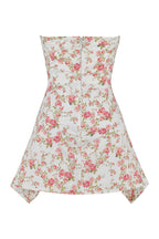 Floral Skirt Fishbone Top Slim Tube Top aclosy