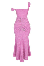 French Lace Dress Pleated Jacquard Aclosy