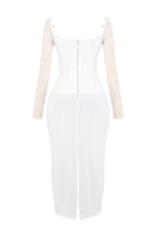 Mesh Stitching Lace Mid-length Dress Aclosy