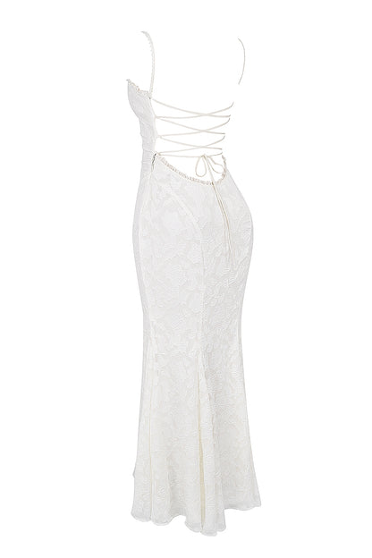 Alyia Elegant Maxi Dress-White