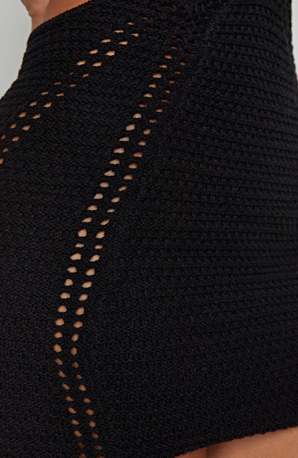 New Knitted Sweater Dress Sexy Pure Desire Wind Hot Girl Backless Hanging Neck Straps Short Dress aclosy