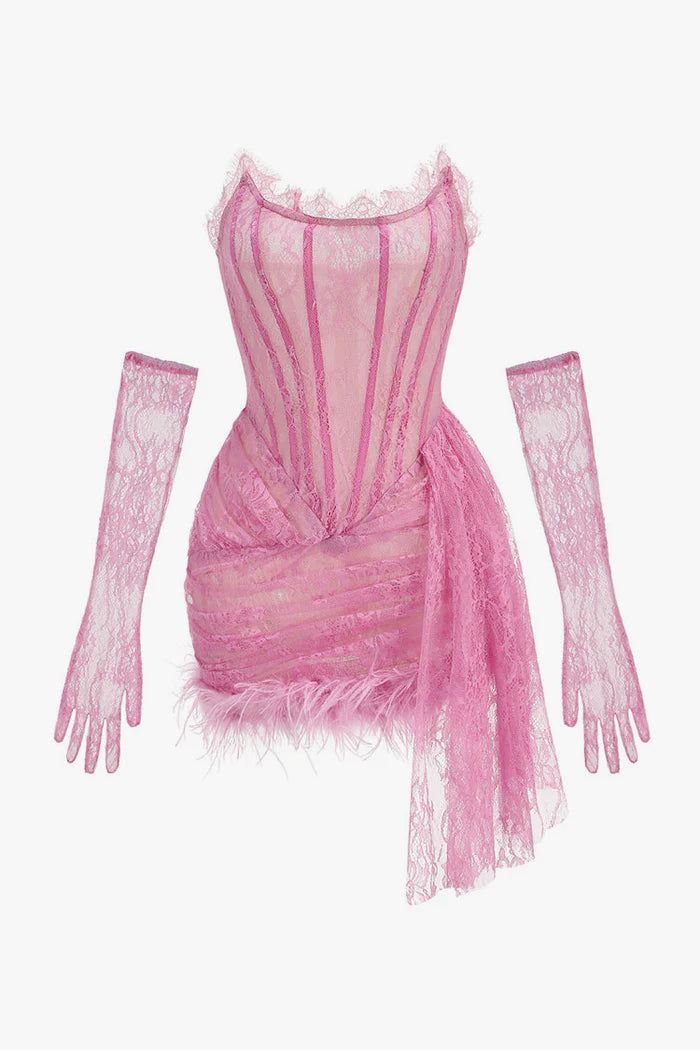 CHIC STRAPLESS CORSET MINI DRESS