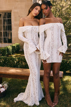 Allure Strapless Elegant White Maxi Dress-Fairy Dream (Copy) Aclosy