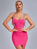 Women's Sling Fringed Diamond Slim Fit Hip Dress Aclosy