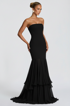 Elerna Strapless Hugging Mermaid Maxi Dress