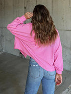 Ribbed Collared Neck Button Up Jacket Trendsi