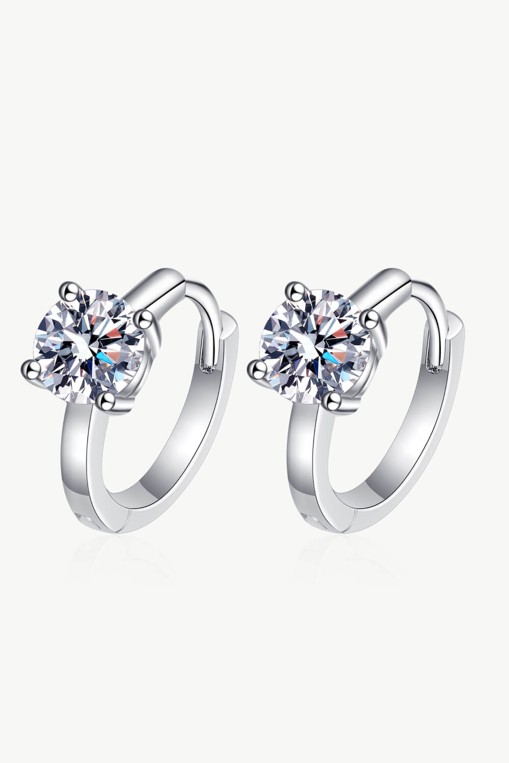 Moissanite Huggie Earrings Trendsi