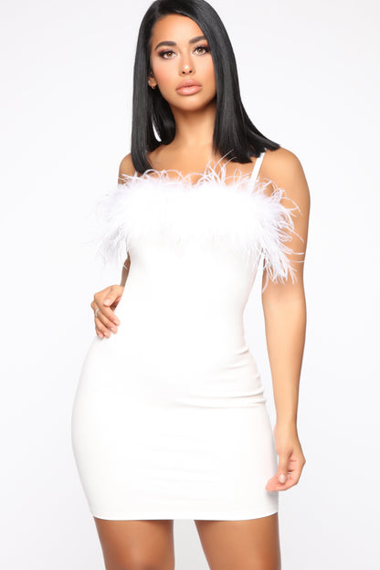 Kevio Feather Suspenders Party Dress aclosy
