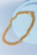Cubic Zirconia Curb Chain Necklace Trendsi