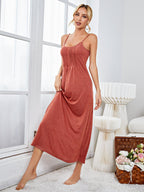 Scoop Neck Spaghetti Strap Night Dress Trendsi