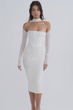 CHIC CORSET MESH MIDI