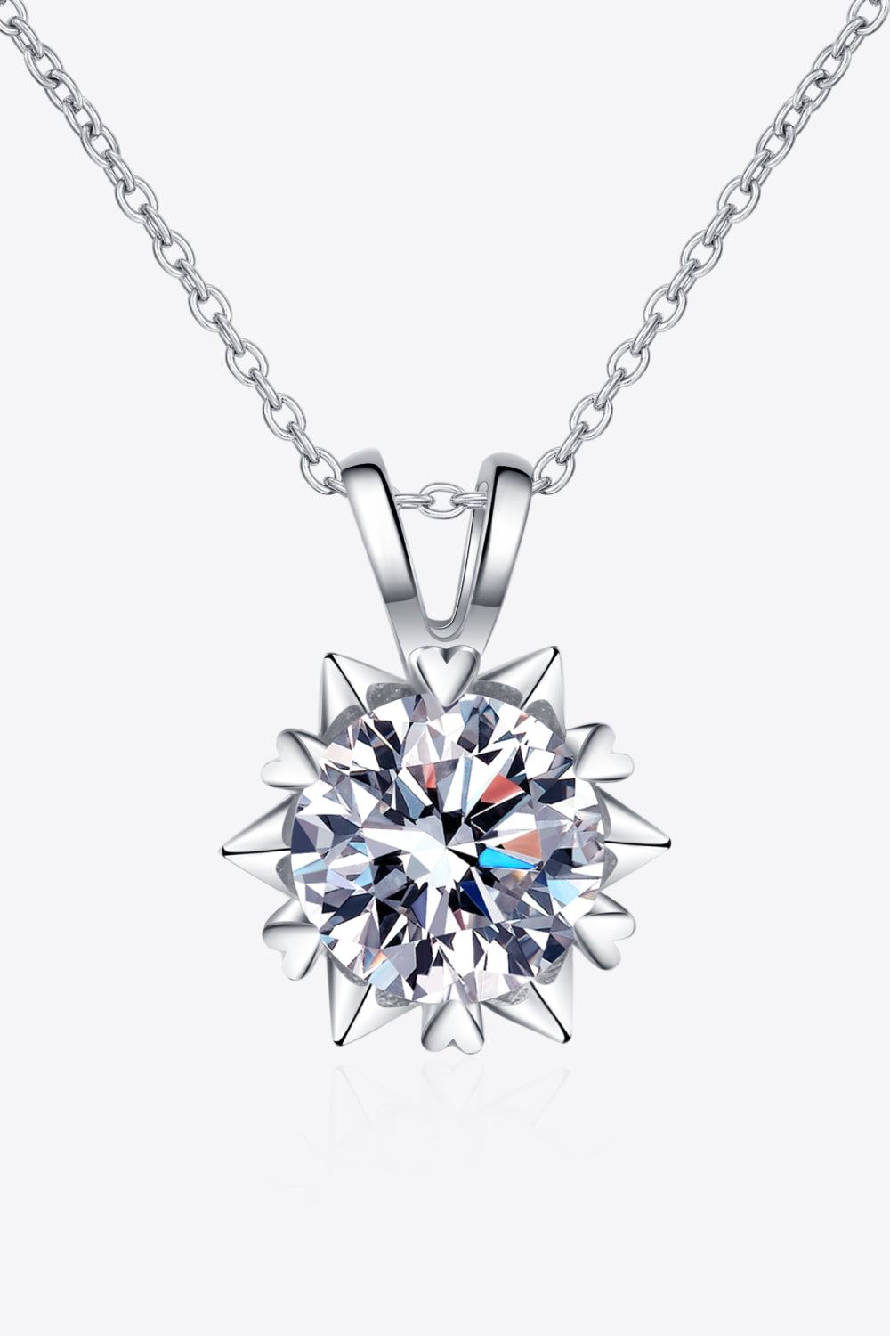 Learning To Love 925 Sterling Silver Moissanite Pendant Necklace Trendsi