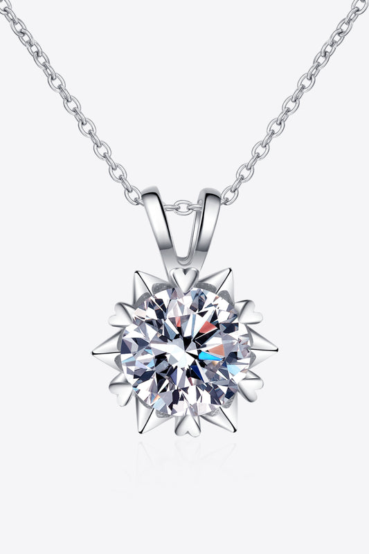 Learning To Love 925 Sterling Silver Moissanite Pendant Necklace Trendsi