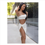 Slim vest split skirt ACLOSY