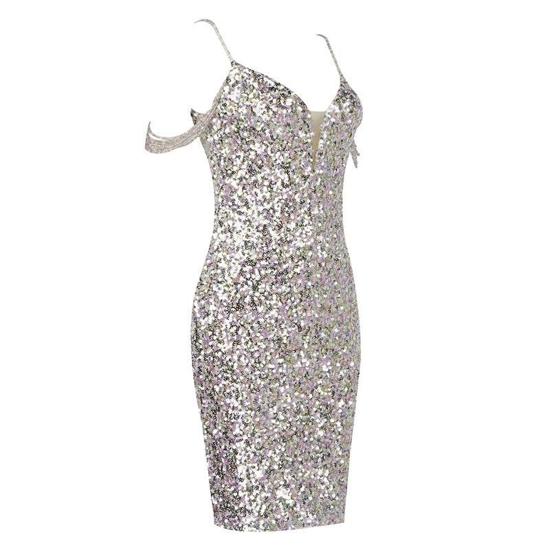 Alika Sequin Mini Dress aclosy