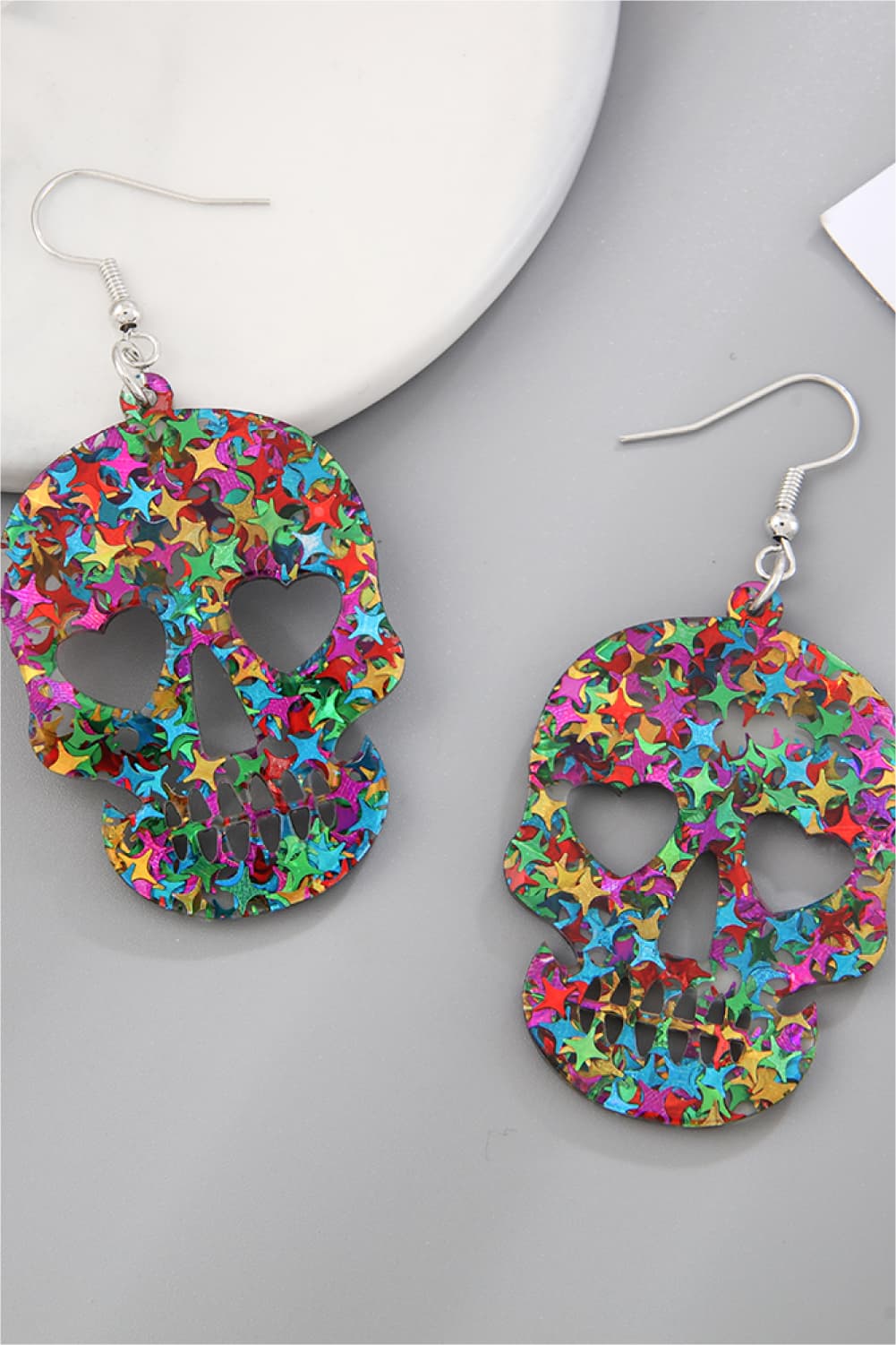 Acrylic Skull Drop Earrings Trendsi