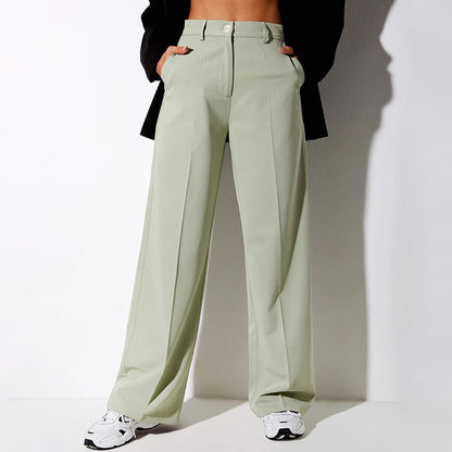 All-match solid color slim long pants women New In