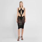 Kaira Cutout Mesh Midi Bandage Dress aclosy