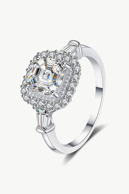 So Much Shine 2 Carat Moissanite Sterling Silver Ring Trendsi