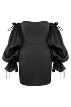 OFF-SHOULDER SATIN CORSET DRESS New In