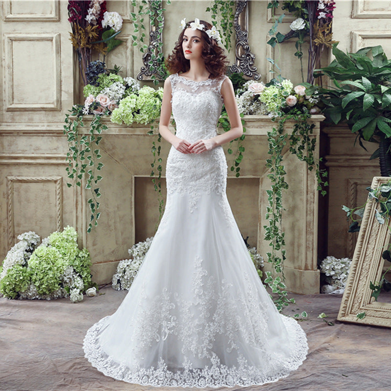 Bride Trailing Wedding Dress sexy Lace Mermaid Wedding DressW aclosy