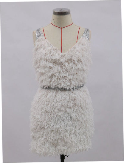 Winter Wedding Dress Style Dress-White aclosy