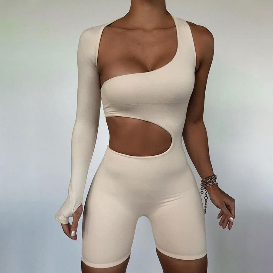 Long-sleeved Sexy Cutout Sports Jumpsuit #aclosy